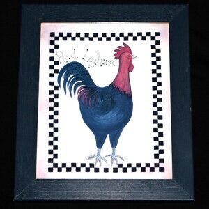 Rooster Wall Décor | Artist Signed Hanging Décor | Linda Spivey Red Leghorn